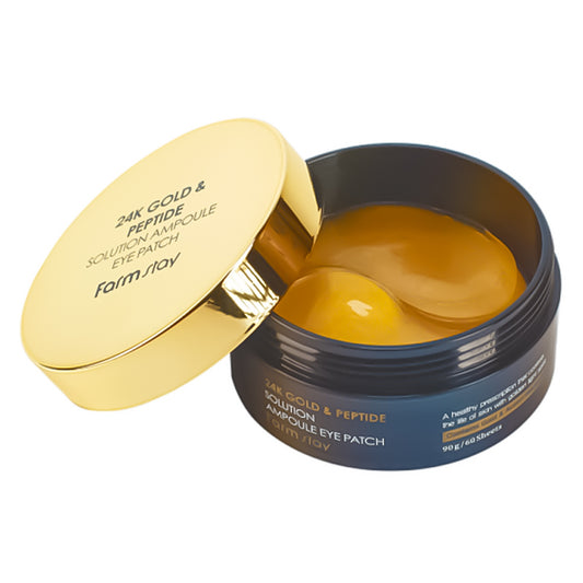 FarmStay 24K Gold & Peptide Solution Ampoule Eye Patch 60 pcs
