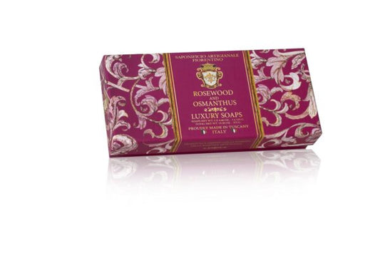 Fiorentino Soap Set Rosewood & Osmanthus 3×125 g