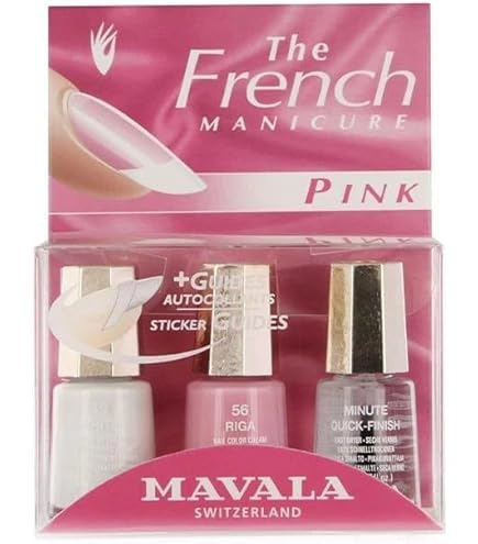 Mavala Mini Nail Color French Manicure Nail Polish Kit - Silver (3 x 5ml)