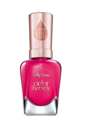 Sally Hansen Colour Therapy Nail Polish with Argan Oil, 14.7 ml, Pampered in Pink