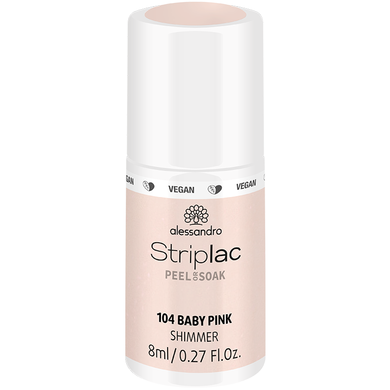 alessandro Striplac Peel or Soak 104 Baby Pink - UV/LED
